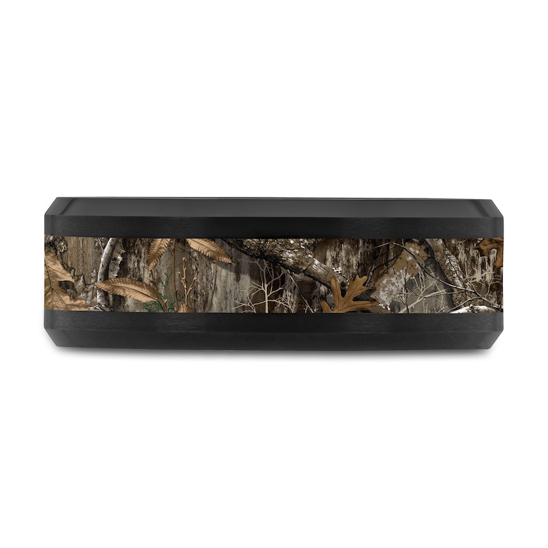 Main Image 3 of Camo Wedding Band Black Tungsten 8mm