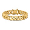 Men's Curb Chain Bracelet 14K Yellow Gold 13.4mm 8"