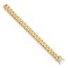 Men's Curb Chain Bracelet 14K Yellow Gold 13.4mm 8"