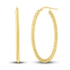 Thumbnail Image 1 of Twisted Oval Hoop Earrings 14K Yellow Gold 22mm