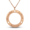 Thumbnail Image 0 of Engravable Loop Pendant Necklace 14K Rose Gold 24mm 18" Adj.