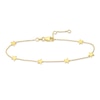Thumbnail Image 1 of 6-Star Station Bracelet 14K Yellow Gold 7.3" Adj.