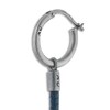 Marco Dal Maso Men's Blue Leather Short Mono Earring Sterling Silver
