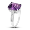 Thumbnail Image 1 of Natural Amethyst Engagement Ring 1/5 ct tw Diamonds 14K White Gold