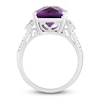Thumbnail Image 2 of Natural Amethyst Engagement Ring 1/5 ct tw Diamonds 14K White Gold
