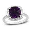 Thumbnail Image 0 of Natural Amethyst Engagement Ring 1/4 ct tw Diamonds 14K White Gold