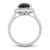 Thumbnail Image 3 of Natural Amethyst Engagement Ring 1/4 ct tw Diamonds 14K White Gold