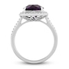 Thumbnail Image 2 of Natural Amethyst Engagement Ring 1/4 ct tw Diamonds 14K White Gold