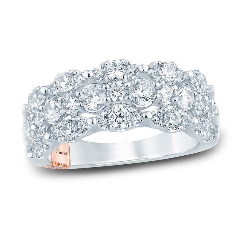 Pnina Tornai Lab-Created Diamond Anniversary Band 1-3/4 ct tw Round 14K White Gold