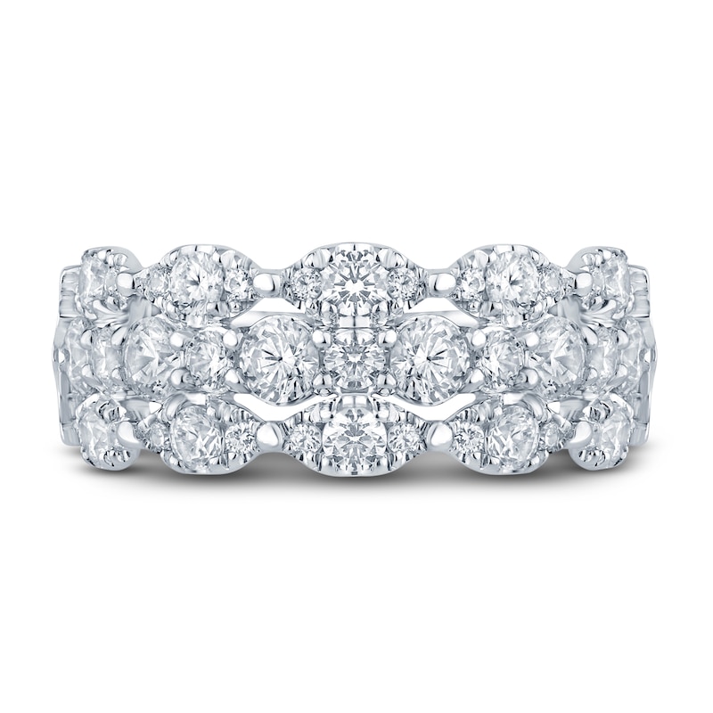 Pnina Tornai Lab-Created Diamond Anniversary Band 1-3/4 ct tw Round 14K White Gold