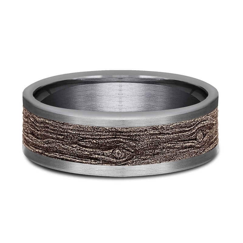 Main Image 3 of Men's Log Knot Wedding Band Tantalum/14K Rose Gold-Plated