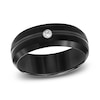 Thumbnail Image 0 of Diamond Wedding Band 1/20 ct tw Round Black Tungsten