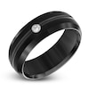 Thumbnail Image 2 of Diamond Wedding Band 1/20 ct tw Round Black Tungsten