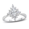 Thumbnail Image 1 of Diamond Halo Engagement Ring 5/8 ct tw Marquise/Round 14K White Gold