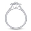 Thumbnail Image 2 of Diamond Halo Engagement Ring 5/8 ct tw Marquise/Round 14K White Gold