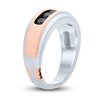 Thumbnail Image 2 of Pnina Tornai As Long As We Both Shall Live Men's Black Diamond Wedding Band 1 ct tw Round 14K Two-Tone Gold