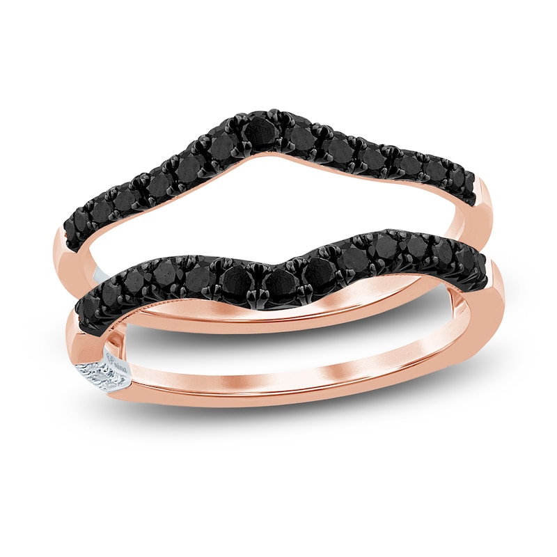 Main Image 1 of Pnina Tornai Black Diamond Enhancer Ring 1/2 ct tw Round 14K Rose Gold