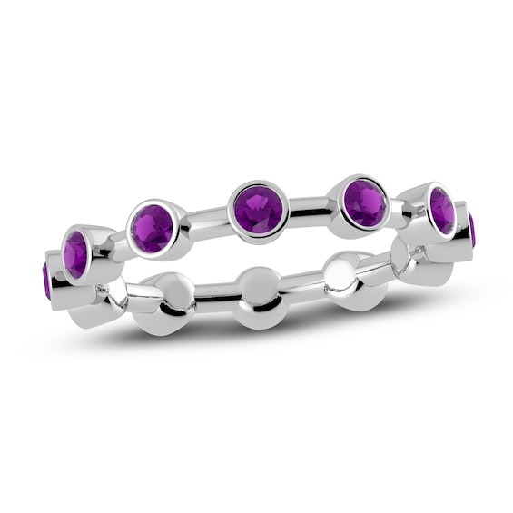 Juliette Maison Natural Amethyst Ring 10K White Gold