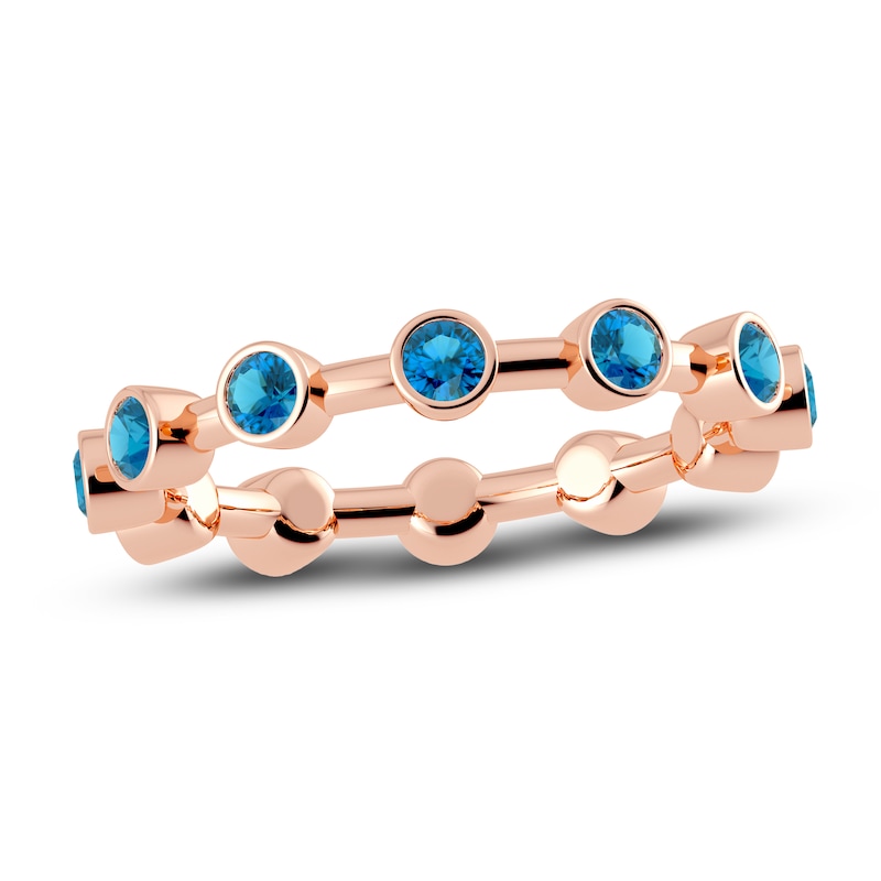 Main Image 1 of Juliette Maison Natural Blue Zircon 10K Rose Gold