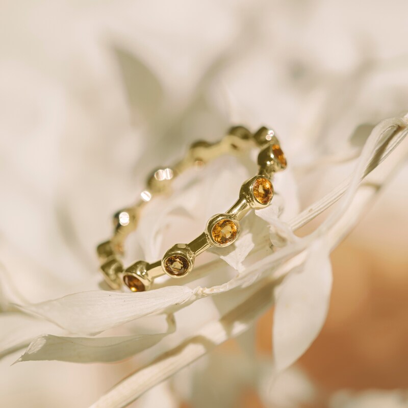 Main Image 4 of Juliette Maison Natural Blue Zircon 10K Rose Gold
