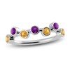 Thumbnail Image 1 of Juliette Maison Natural Amethyst & Natural Orange Citrine Ring 10K White Gold