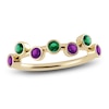Thumbnail Image 1 of Juliette Maison Natural Amethyst & Natural Emerald Ring 10K Yellow Gold