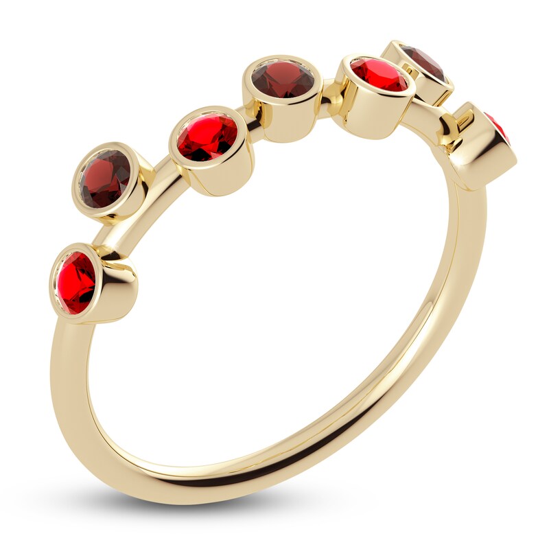 Main Image 2 of Juliette Maison Natural Garnet & Natural Ruby Ring 10K Yellow Gold