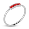 Thumbnail Image 2 of Juliette Maison Natural Ruby Baguette Bar Ring 10K White Gold