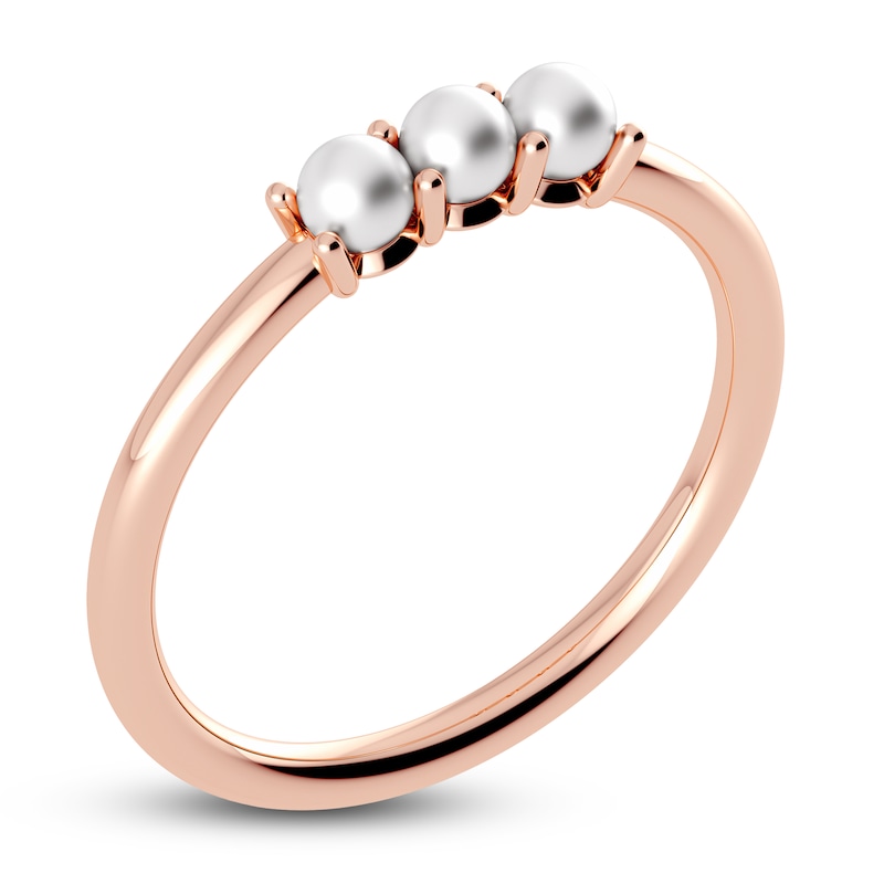 Main Image 2 of Juliette Maison Freshwater Cultured Pearl Trio Ring 10K Rose Gold