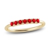 Thumbnail Image 1 of Juliette Maison Natural Ruby Half Eternity Ring 10K Yellow Gold