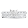 Thumbnail Image 3 of Diamond Bridal Set 1 ct tw Princess/Round 14K White Gold