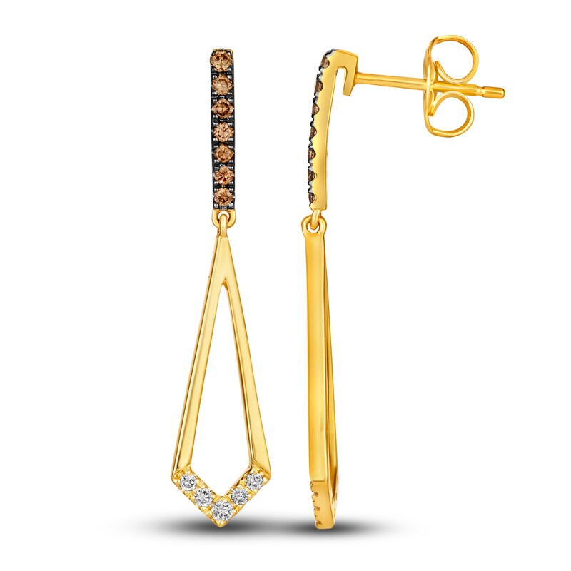 Le Vian Diamond Drop Earrings 1/5 ct tw Round 14K Honey Gold