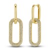 Shy Creation Diamond Paperclip Earrings 5/8 ct tw Round 14K Yellow Gold SC55023209