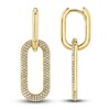 Shy Creation Diamond Paperclip Earrings 5/8 ct tw Round 14K Yellow Gold SC55023209