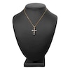 Thumbnail Image 4 of Diamond Cross Pendant Necklace 1 ct tw Round 14K Yellow Gold 18"