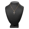 Thumbnail Image 3 of Diamond Cross Pendant Necklace 1 ct tw Round 14K Yellow Gold 18"