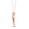 Thumbnail Image 2 of Diamond Heart Pendant Necklace 1/15 ct tw Round 14K Rose Gold 18"