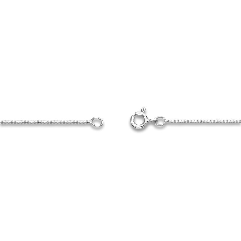 Main Image 3 of Natural Blue Topaz Pendant Necklace 1/20 ct tw Diamonds 10K White Gold 18"