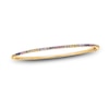 Thumbnail Image 1 of Kallati Round-Cut Multi-Sapphire Bangle Bracelet 1/20 ct tw Diamonds 14K Yellow Gold
