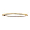 Thumbnail Image 3 of Kallati Round-Cut Multi-Sapphire Bangle Bracelet 1/20 ct tw Diamonds 14K Yellow Gold