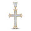 Thumbnail Image 1 of Men's Diamond Cross Charm 1-1/8 ct tw Round 14K Yellow Gold