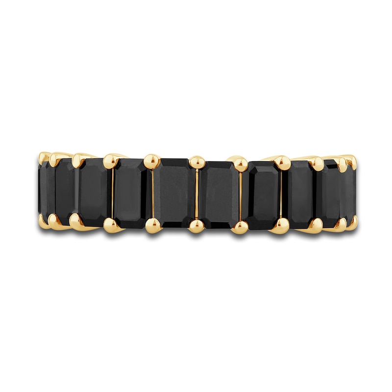 Main Image 3 of Pnina Tornai Black Diamond Eternity Ring 4 ct tw Emerald 14K Yellow Gold
