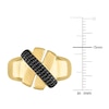 Thumbnail Image 3 of Y-Knot Black Diamond Ring 1/5 ct tw Round 14K Yellow Gold