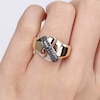 Thumbnail Image 5 of Y-Knot Black Diamond Ring 1/5 ct tw Round 14K Yellow Gold