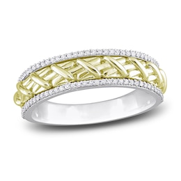 Y-Knot Diamond Anniversary Band 1/4 ct tw Round 14K Two-Tone Gold