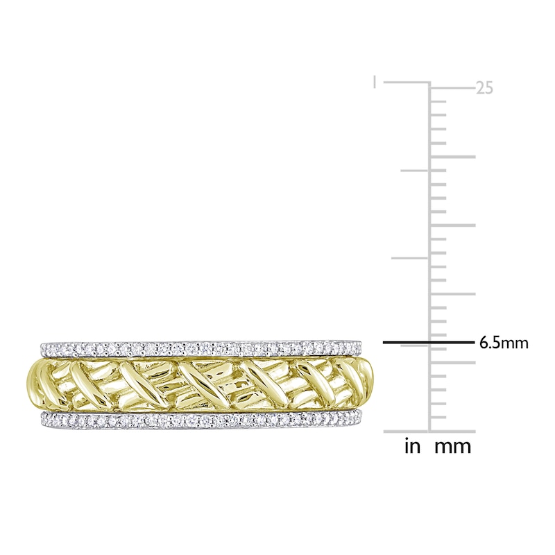 Main Image 4 of Y-Knot Diamond Anniversary Band 1/4 ct tw Round 14K Two-Tone Gold