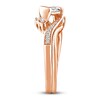 Thumbnail Image 3 of Diamond Bridal Set 1/2 ct tw Princess/Round 14K Rose Gold