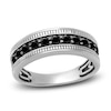 Thumbnail Image 1 of Men's Natural Black Sapphire Wedding Band 14K White Gold 7.0mm