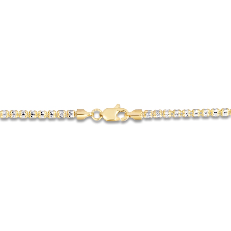 Main Image 2 of Semi-Solid Diamond-Cut Fancy Link Necklace 14K Yellow Gold 20" 2.74mm