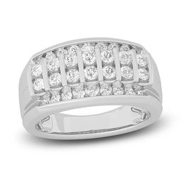 Men's Diamond Ring 1-1/2 ct tw Round 14K White Gold